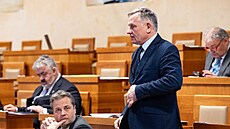 Senátor Ji�í �unek z KDU.�SL p�i sch�zi 27. února 2025