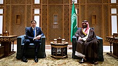 Saúdský korunní princ a premiér Mohammed bin Salmán se setkává s americkým...