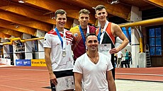 Petr Svoboda (vpravo) s trenérem Romanem ebrlem na mistrovství R.