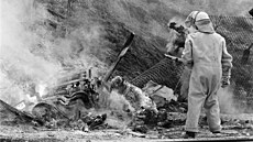 Piers Courage zahynul tragicky p�i Grand Prix Holandska v roce 1970.