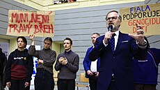 Debatu premiéra Petra Fialy na Fakult sociálních studií Masarykovy univerzity...