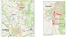 Jeden a pl kilometru dlouhý úsek prtahu ternberkem eká kvli jeho patnému...
