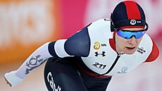 Martina Sáblíková míí pro svtové stíbro na trojce v Hamaru.