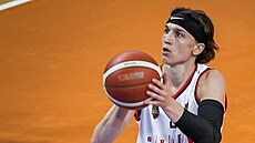 Dylan Frye z Brna pi trestném hodu