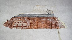 Detail barokní malby v opoenském klátee