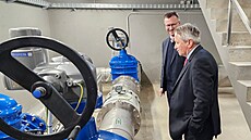 Ministr zem�d�lství Zden�k Nekula (KDU-�SL) si prohlédl nový vodojem nad...