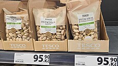 Pistácie v Tesku - pra�ené solené i nesolené vy�ly na 479,50 za kilogram (14....