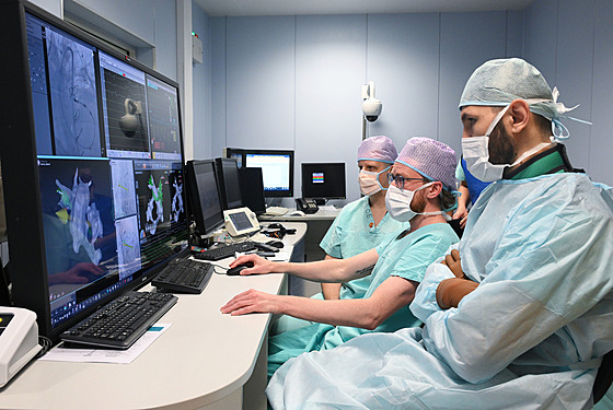 Kardiovaskulární chirurgové v Národním léka�ském výzkumném centru Me�alkin v...