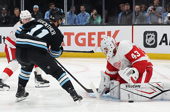 Petr Mrázek si p�ipisuje zákrok proti Dylanu Guentherovi z Utahu.