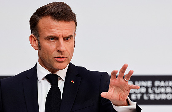 Francouzský prezident Emmanuel Macron (27. března 2025)
