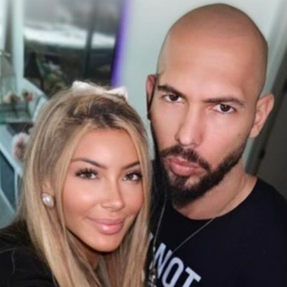 Influencer Andrew Tate se svou p�ítelkyní Bri Stern (10. b�ezna 2025)