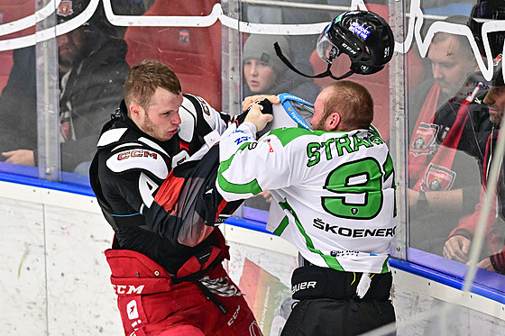 Bitka mezi hradeckým Jakubem Pourem (vlevo) a Janem Stránským z Mladé Boleslavi.