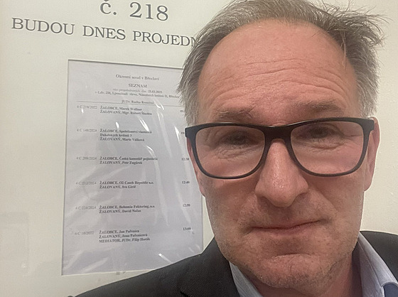Marek Wollner u soudu. (25. b�ezna 2025)