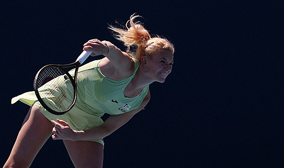 Kate�ina Siniaková na turnaji v Miami