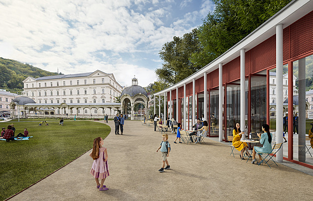 Architektonická sout na revitalizaci Dvoákových sad v Karlových Varech.