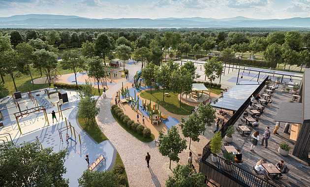 Budoucí podoba Meteoru na pravém b�ehu Vltavy.