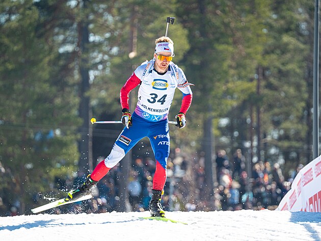 V�t�zslav Hornig na trati sprintu na Holmenkollenu.