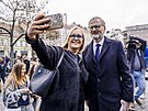 Petr Fiala zahájil kampa� SPOLU na pra�ském And�lu. (25. 3. 2025)