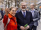 Petr Fiala zahájil kampa� SPOLU na pra�ském And�lu. (25. 3. 2025)