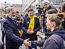 Petr Fiala zahájil kampa� SPOLU na pra�ském And�lu. (25. 3. 2025)