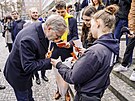 Petr Fiala zahájil kampa� SPOLU na pra�ském And�lu. (25. 3. 2025)