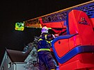 Hasii zasahovali v noci u poru stechy domu v Ostrav-Vtkovicch, kterou...