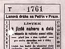 L�stek nejstar�� pet��nsk� lanovky z roku 1891.