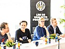 Tisková konference skupiny Chinaski a primátorky Pavlíny Springerové v Hradci...