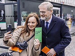 Petr Fiala zahájil kampa SPOLU na praském Andlu. (25. 3. 2025)