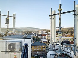 Kutná Hora, pohled na st�edov�kou perlu od základnových stanic Cetinu a O2