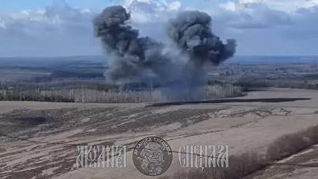 Rusk� telegramov� kan�ly zve�ej�uj� z�b�ry zni�en� ukrajinsk� techniky v Belgorodsk� oblasti. (19. b�ezna 2025)