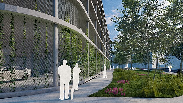 Takto m vypadat nov parkovac dm Skoepka v centru Brna, jeho podobu lid vetn architekt mohutn kritizuj.