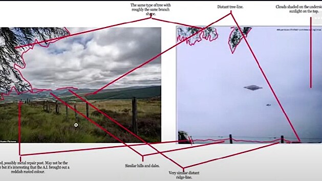 Sn�mky nejzn�m�j��ho UFO byly �dajn� zasazeny do lokality Kindrochet Lodge nedaleko Calvine.