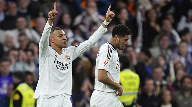 Kylian Mbappé slaví gól do sít� Leganés.