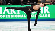 �eský krasobrusla� Georgii Reshtenko p�i krátkém programu na MS.