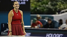 Aryna Sabalenková ve �tvrtfinále turnaje v Miami.