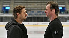 Viktor Hübl (vpravo) a Franti�ek Luke�, hokejové legendy ukon�ily kariéru.