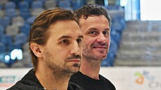 Viktor Hübl (vpravo) a Franti�ek Luke�, hokejové legendy ukon�ily kariéru.