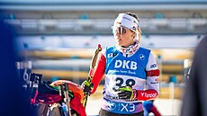 Tereza Voborníková p�ed sprintem na Holmenkollenu.