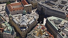 Obecní d�m, Pra�ná brána, Palác U Hybern� a budova �eské národní banky...