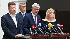 Tisková konference hnutí ANO a SPD. (26. bezna 2025)