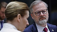 �eský premiér Petr Fiala hovo�í s dánskou premiérkou Mette Frederiksenovou na...