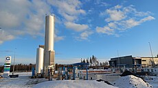 Nejsevernji poloenou erpací stanici na zkapalnný zemní plyn (LNG) na svt...