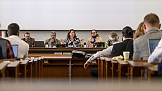 Rektorka univerzity Milena Králí�ková na zasedání Akademického senátu...