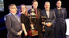 Zleva: Starosta Roudnice nad Labem Franti�ek Pad�lek, Jindra Zalabáková, Michal...