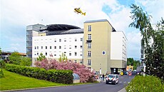 Heliport v ústecké nemocnici Krajské zdravotní slou�í dvacet let.
