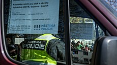 Mobilní slu�ebna ostravské m�stské policie nedaleko ubytovny Soiva v ostravském...