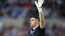 Emiliano Martínez p�ed zápasem kvalifikace MS.