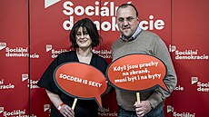 P�edsedkyn� SOCDEM Jana Malá�ová na programové konferenci strany (22. b�ezna...