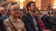 Expremiér a bývalý eurokomisa Vladimír pidla na programové konferenci SOCDEM...